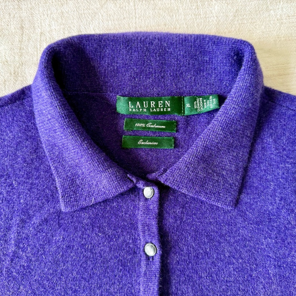 Ralph Lauren Purple Cashmere Sweater